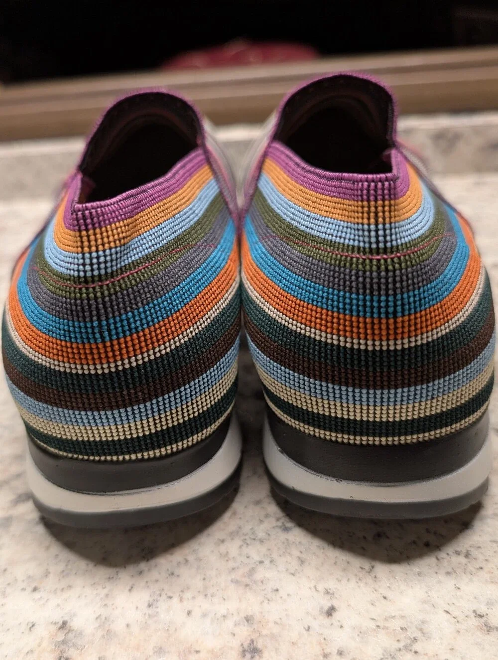 Charleston Delray Striped Multicolor Slip-On Flats NWOT